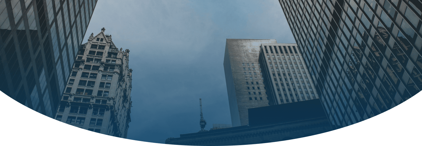 City buildings representing insurance and stability